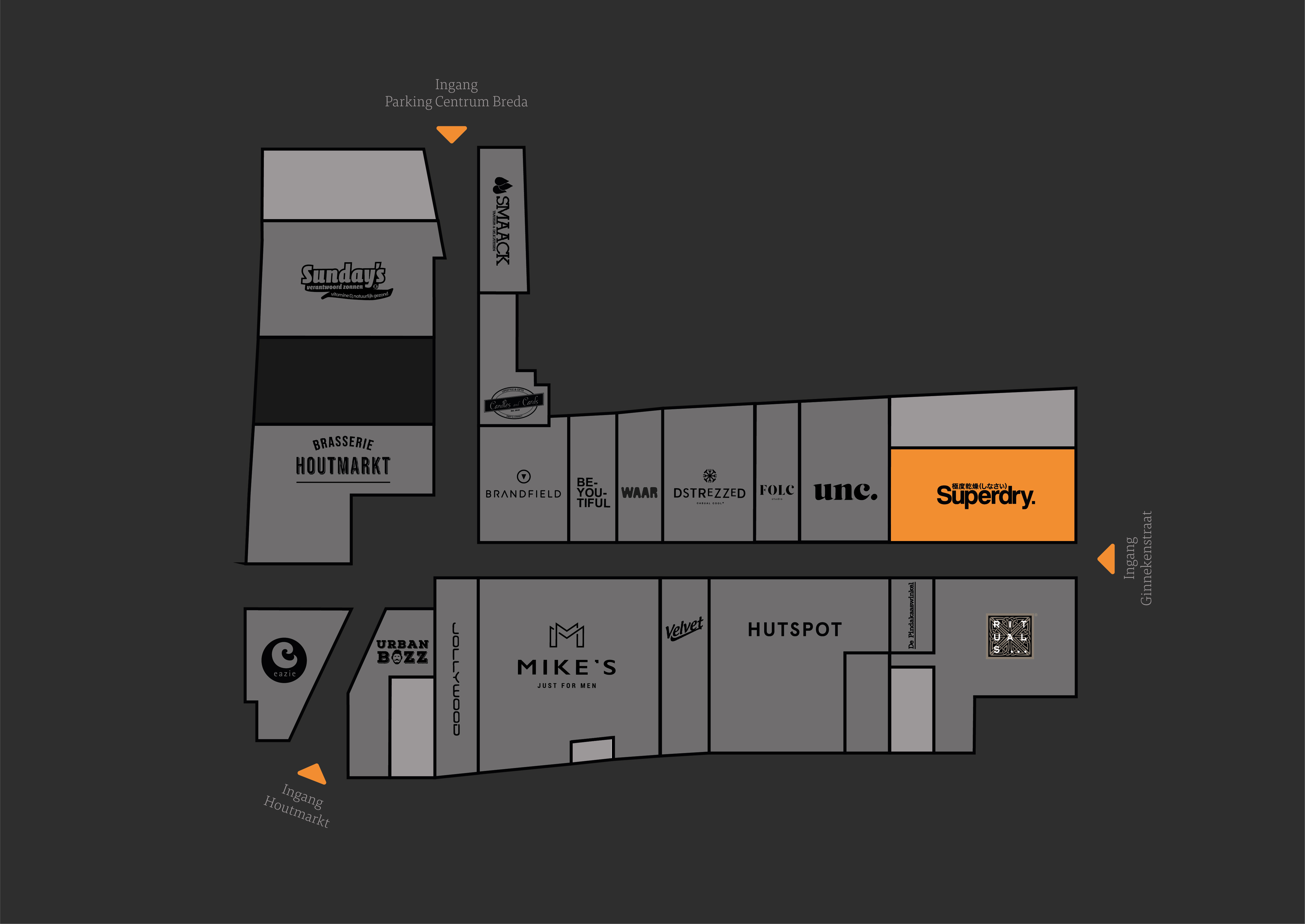 Plattegrond Superdry